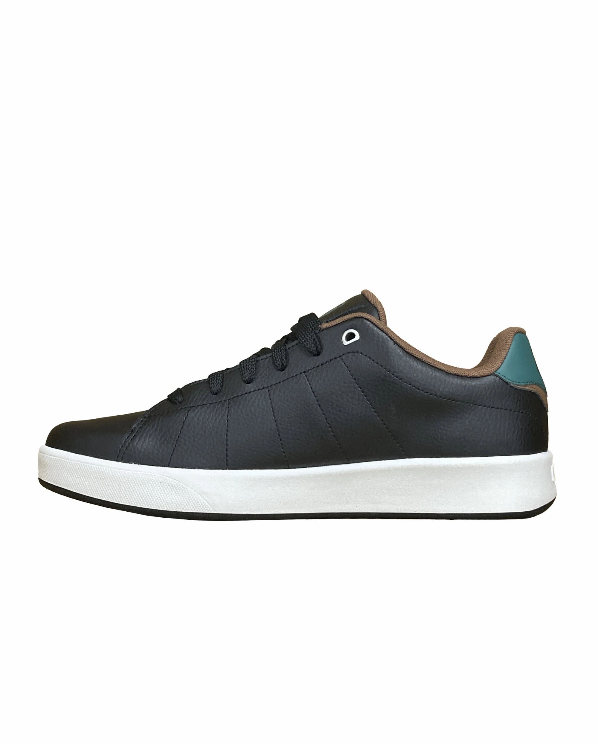 09457-035-M | MEN'S COURT CAMEO II WATERPROOF SNEAKERS | BLACK/GREEN/BISON