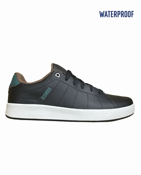 09457-035-M | MEN'S COURT CAMEO II WATERPROOF SNEAKERS | BLACK/GREEN/BISON