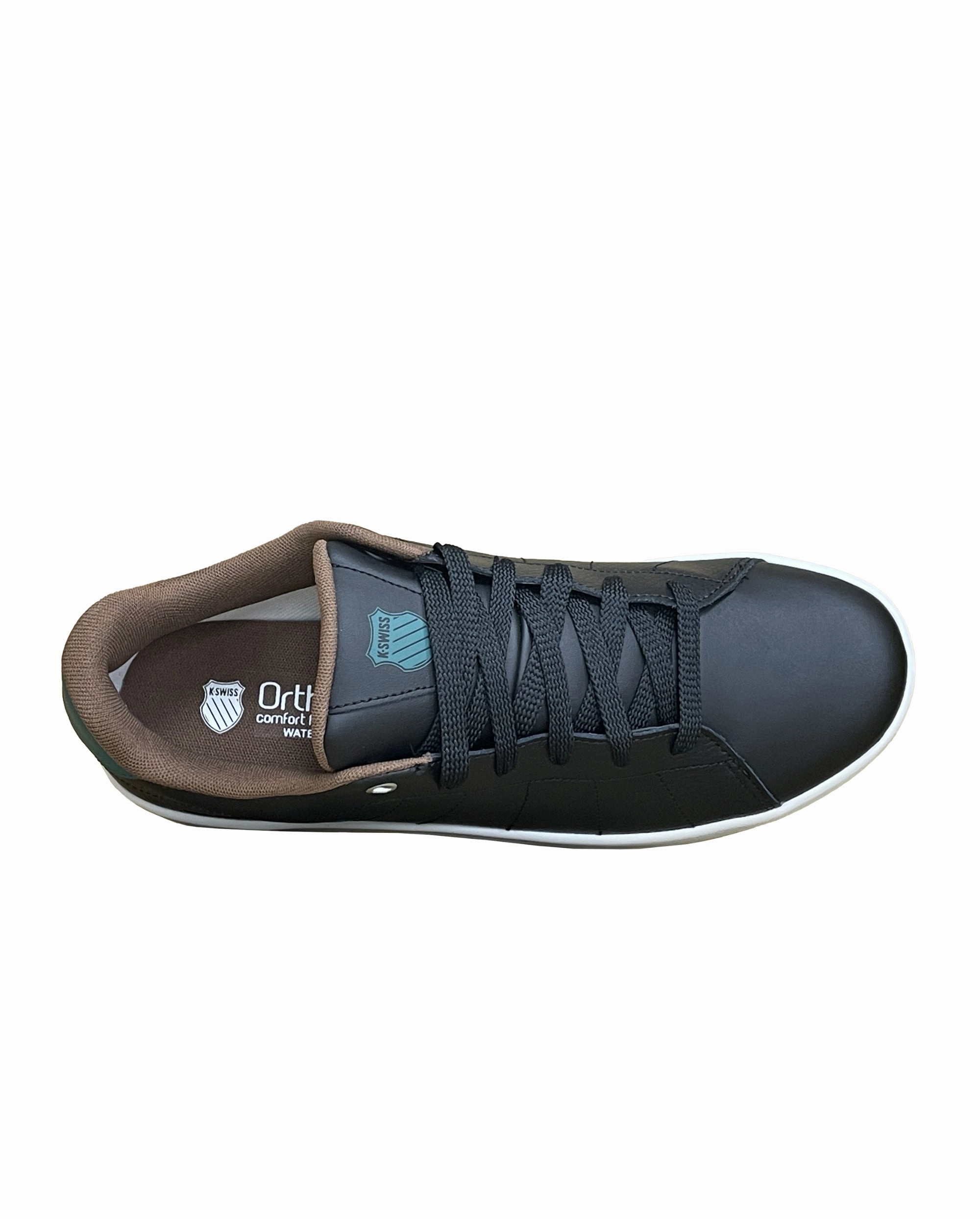 09457-035-M | MEN'S COURT CAMEO II WATERPROOF SNEAKERS | BLACK/GREEN/BISON
