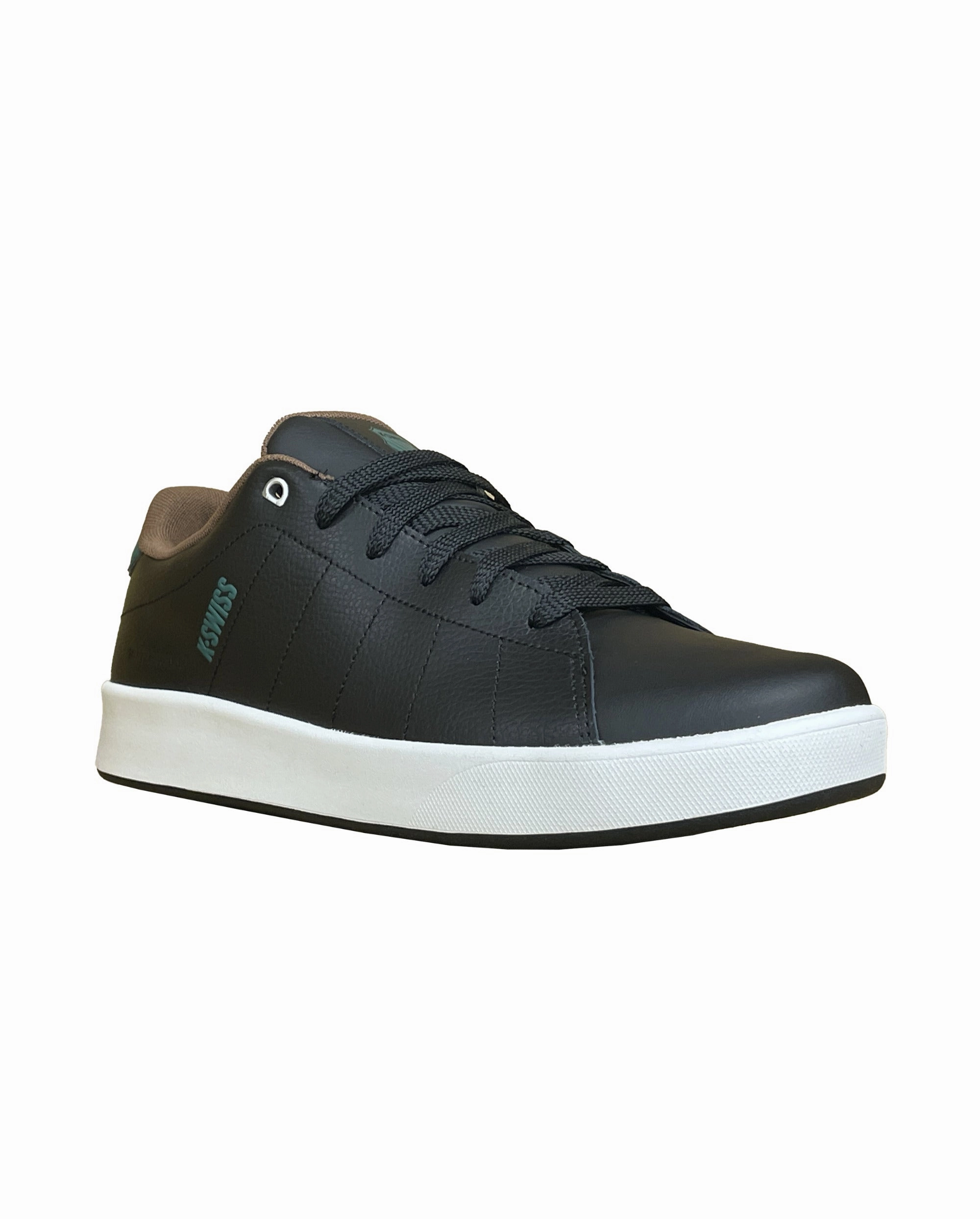 09457-035-M | MEN'S COURT CAMEO II WATERPROOF SNEAKERS | BLACK/GREEN/BISON