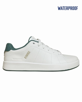 09457-108-M | MEN'S COURT CAMEO II WATERPROOF SNEAKERS | WMBL WHT/GRN/TAUPE