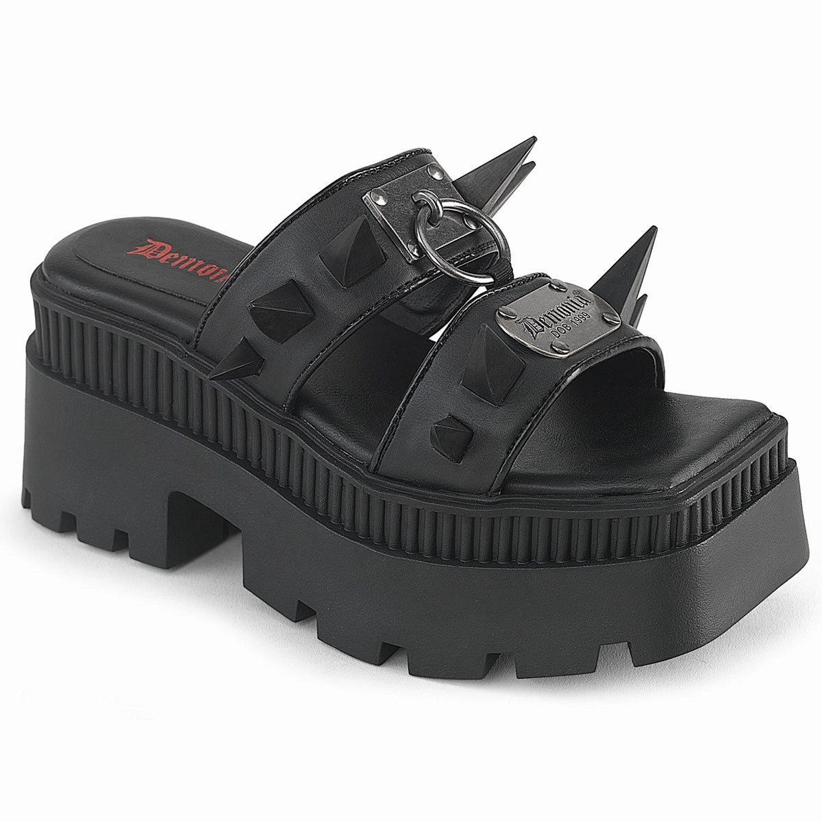 3 Inch Heel WRATH-13 Black Vegan Leather