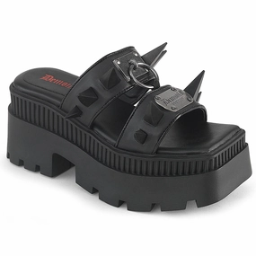 3 Inch Heel WRATH-13 Black Vegan Leather