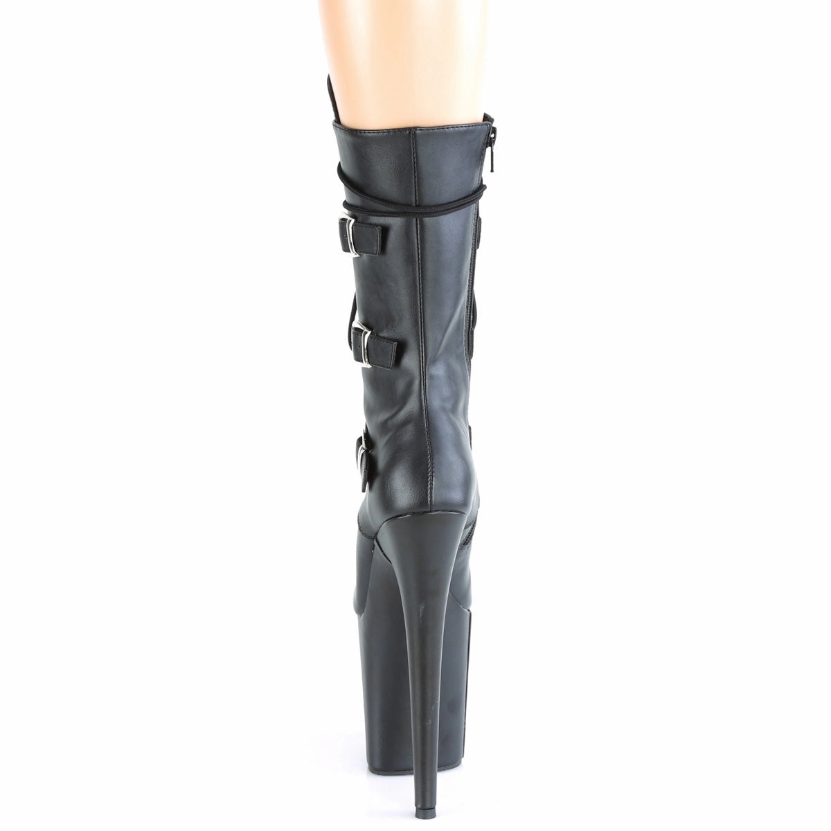 8 Inch Heel FLAMINGO-1053 Black Pu