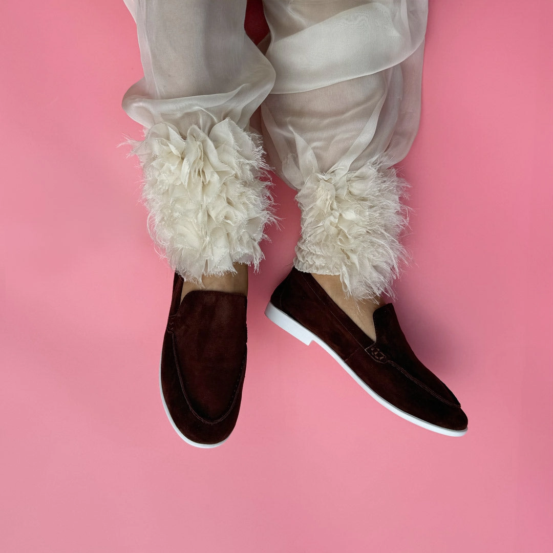 *MANON - brown suede loafers