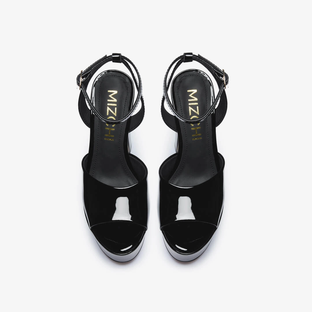 *NOMES 13 - black patent platform