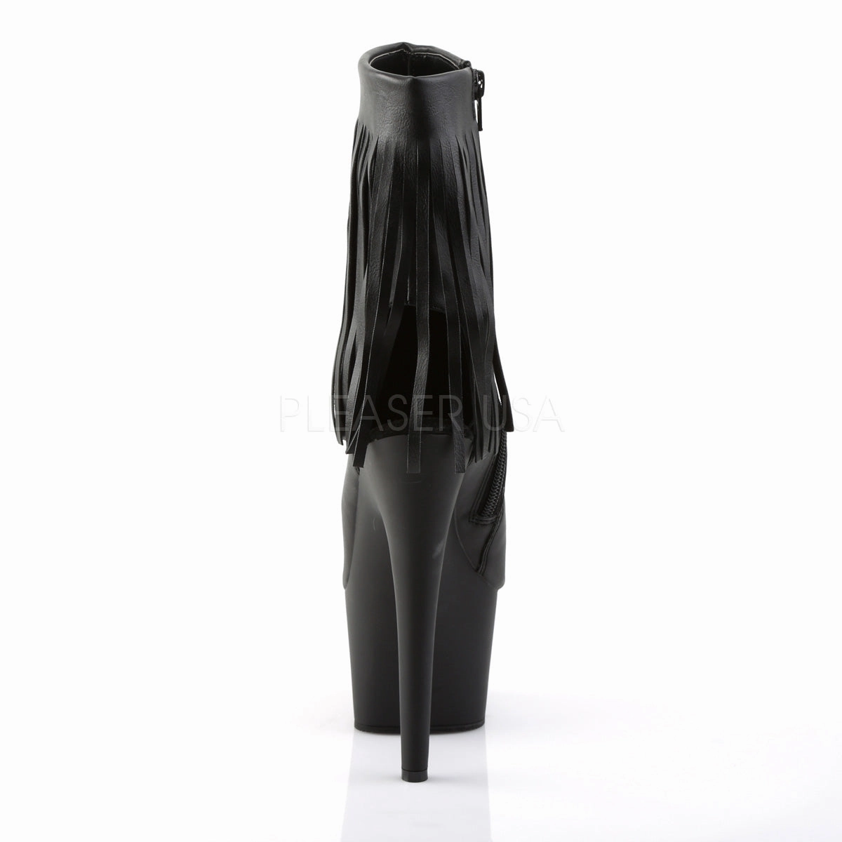 ADORE-1019  Black Faux Leather/Black Matte