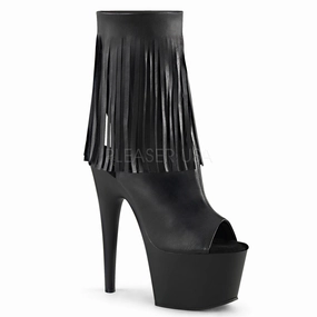 ADORE-1019  Black Faux Leather/Black Matte