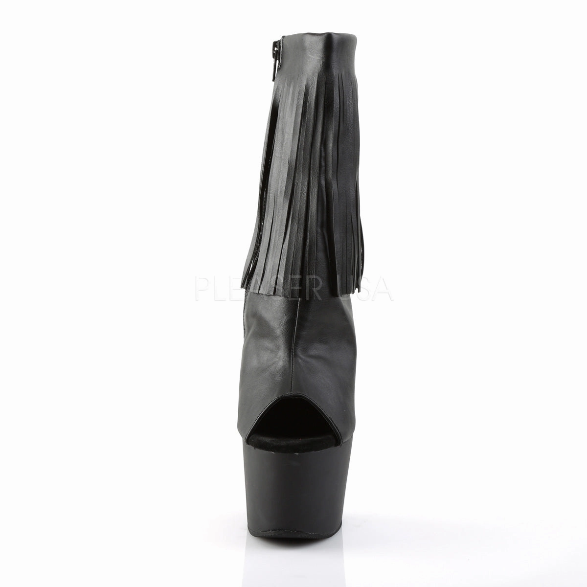 ADORE-1019  Black Faux Leather/Black Matte