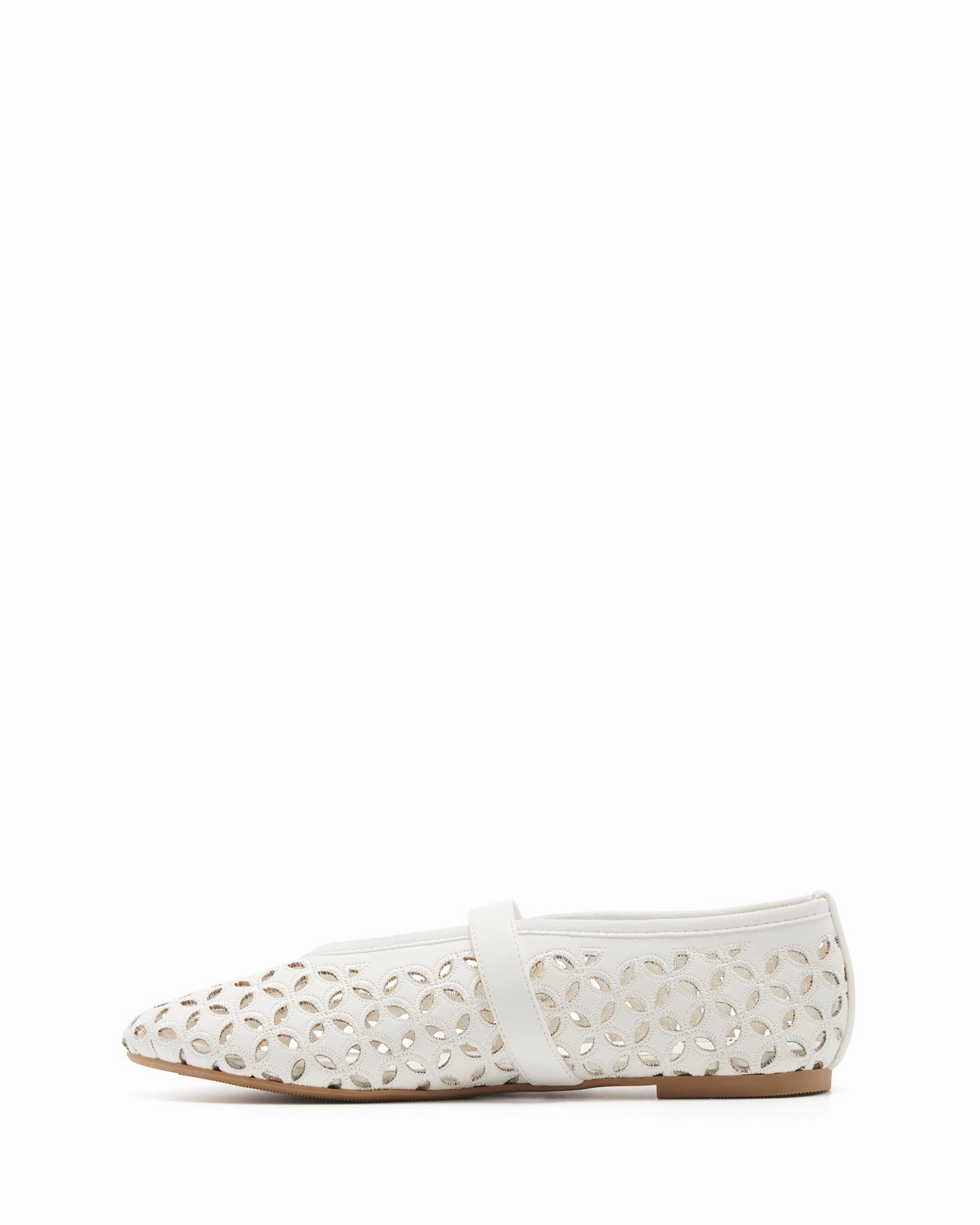 Amara Ballet Flat White Smooth