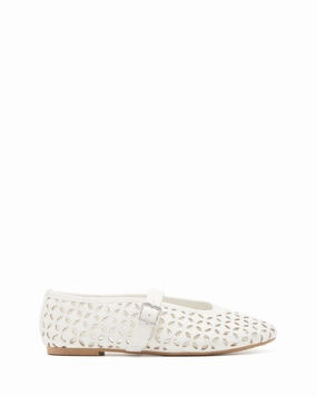 Amara Ballet Flat White Smooth