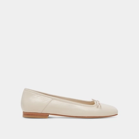 ANISA BALLET FLATS CREME CRINKLE PATENT