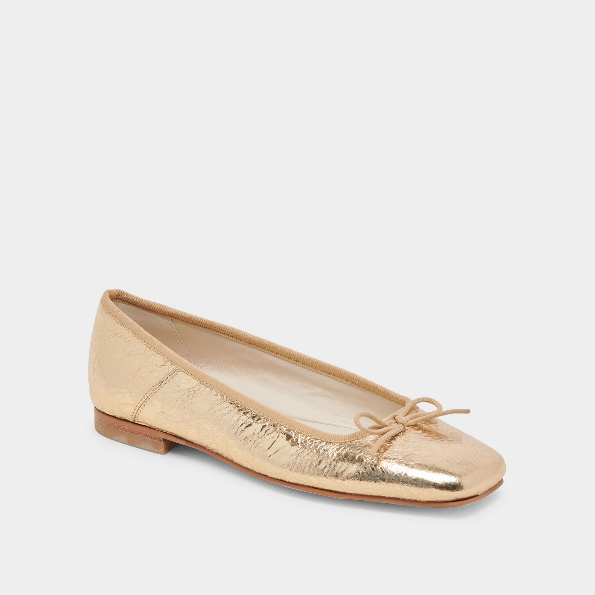 ANISA BALLET FLATS GOLD DISTRESSED LEATHER