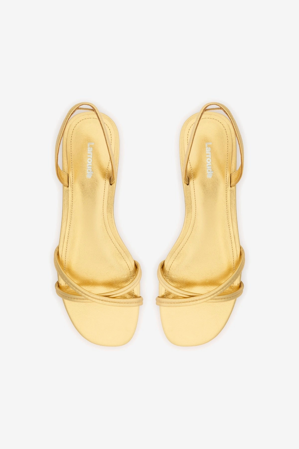 Annie Flat In Gold Metallic Leather