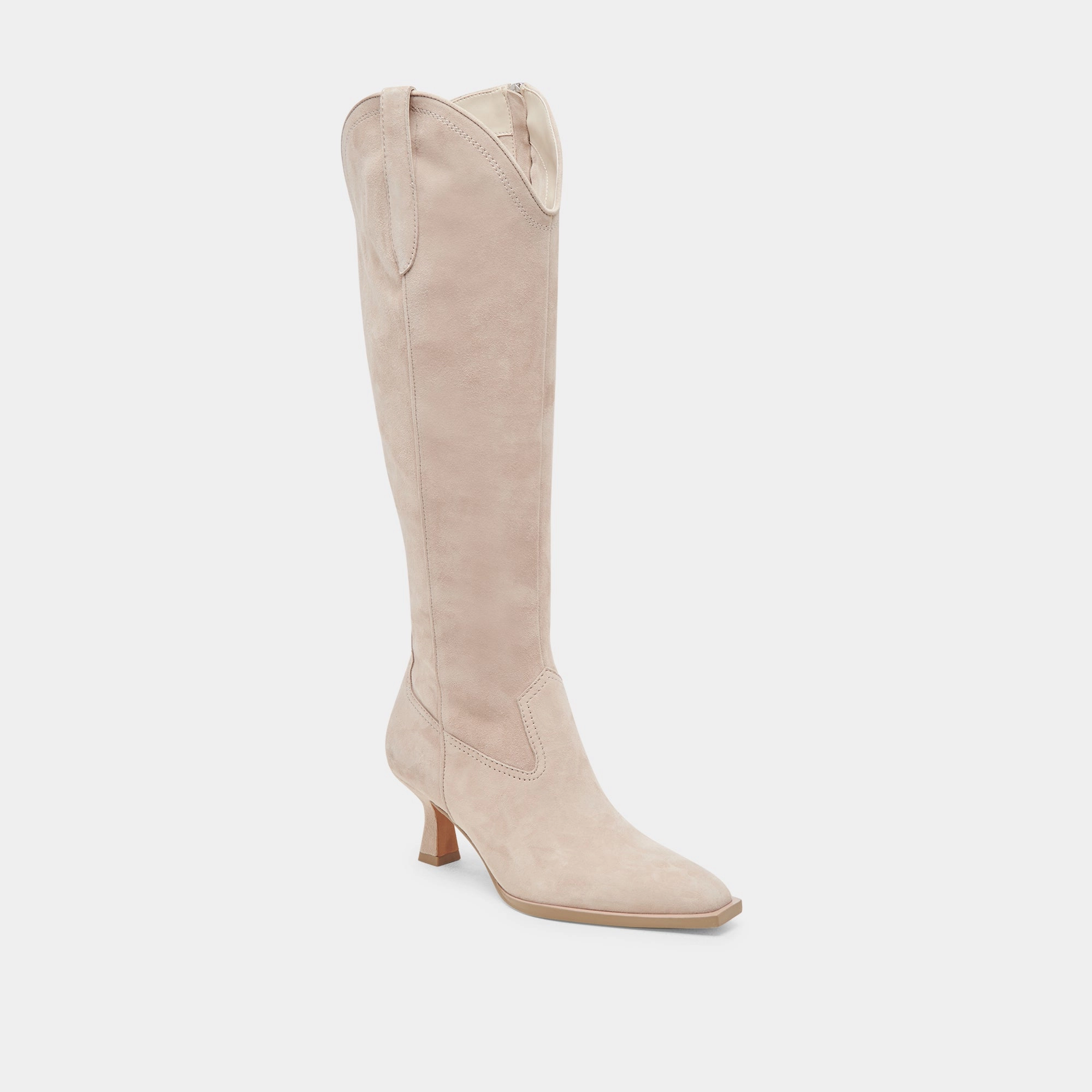 ARIANA WIDE CALF BOOTS TAUPE SUEDE