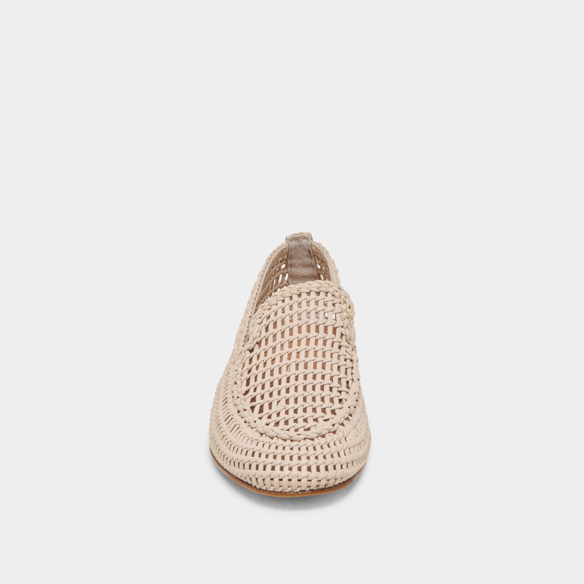 ARMOND FLATS BONE WOVEN LEATHER