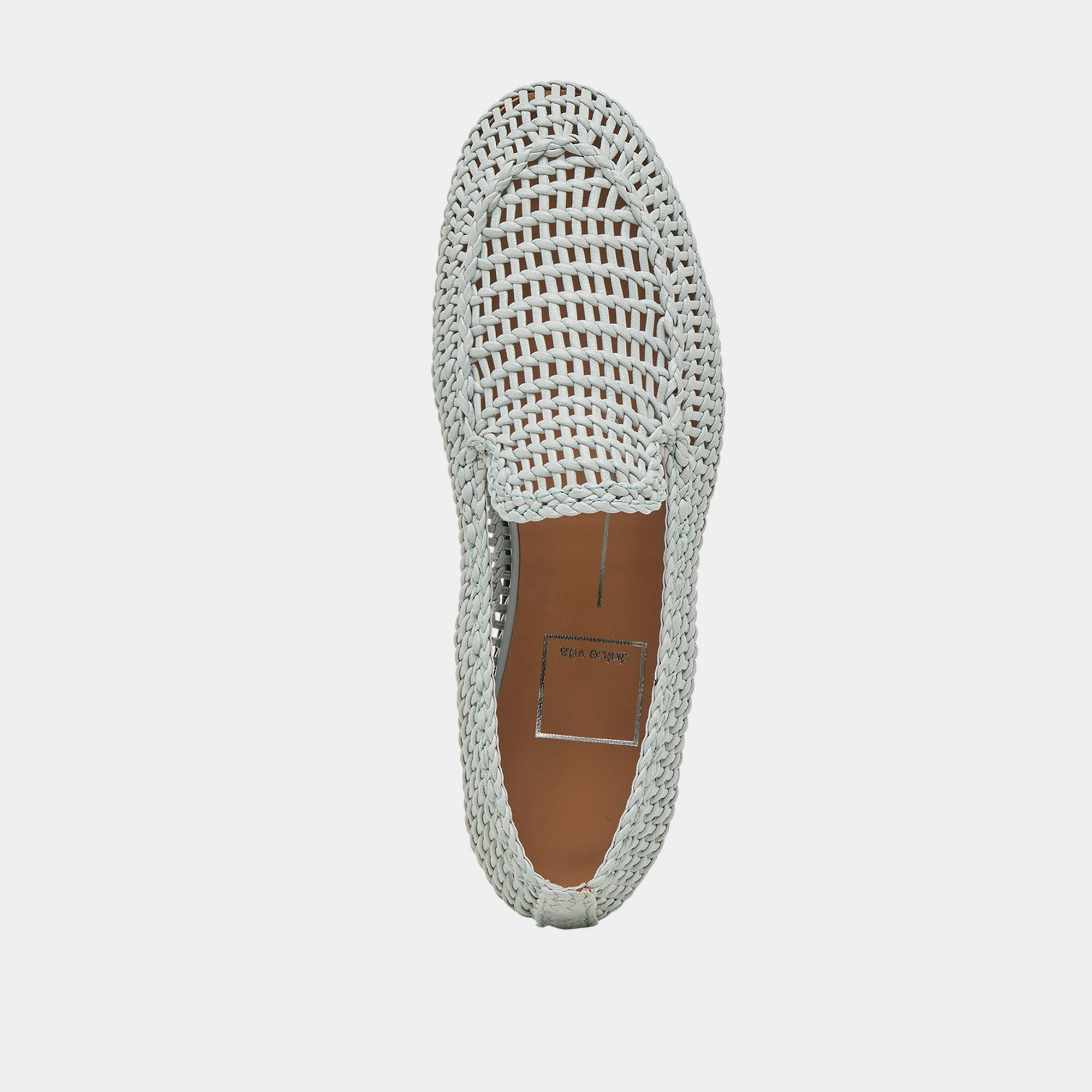 ARMOND FLATS SKY BLUE WOVEN LEATHER