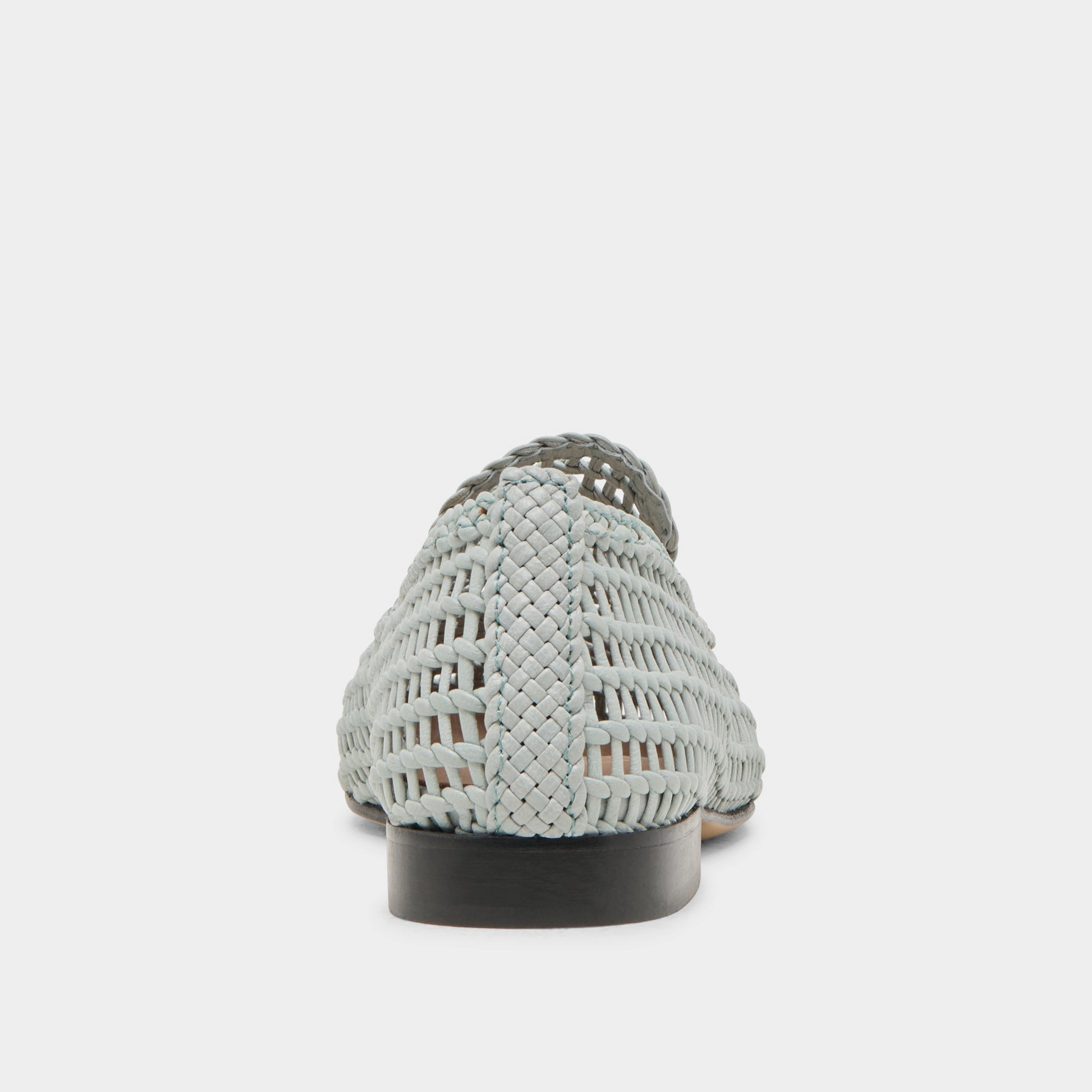 ARMOND FLATS SKY BLUE WOVEN LEATHER