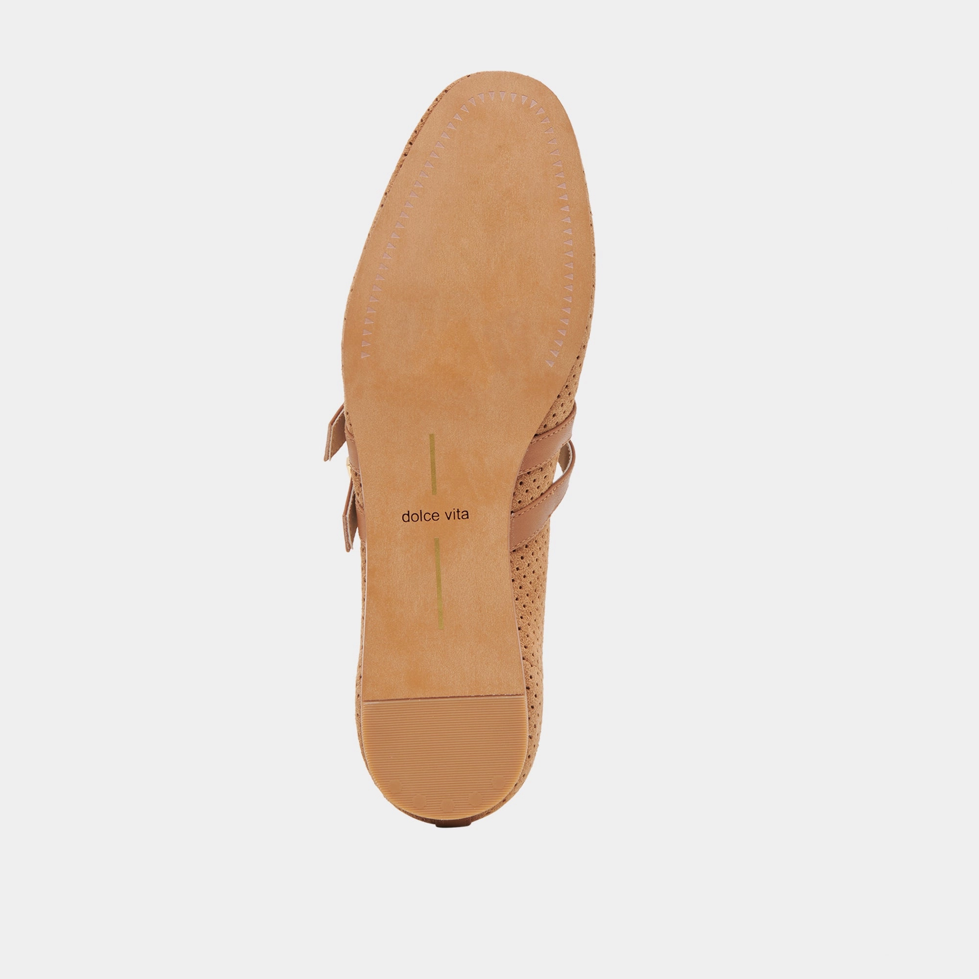 BAYLEE BALLET FLATS PECAN PERFORATED SUEDE