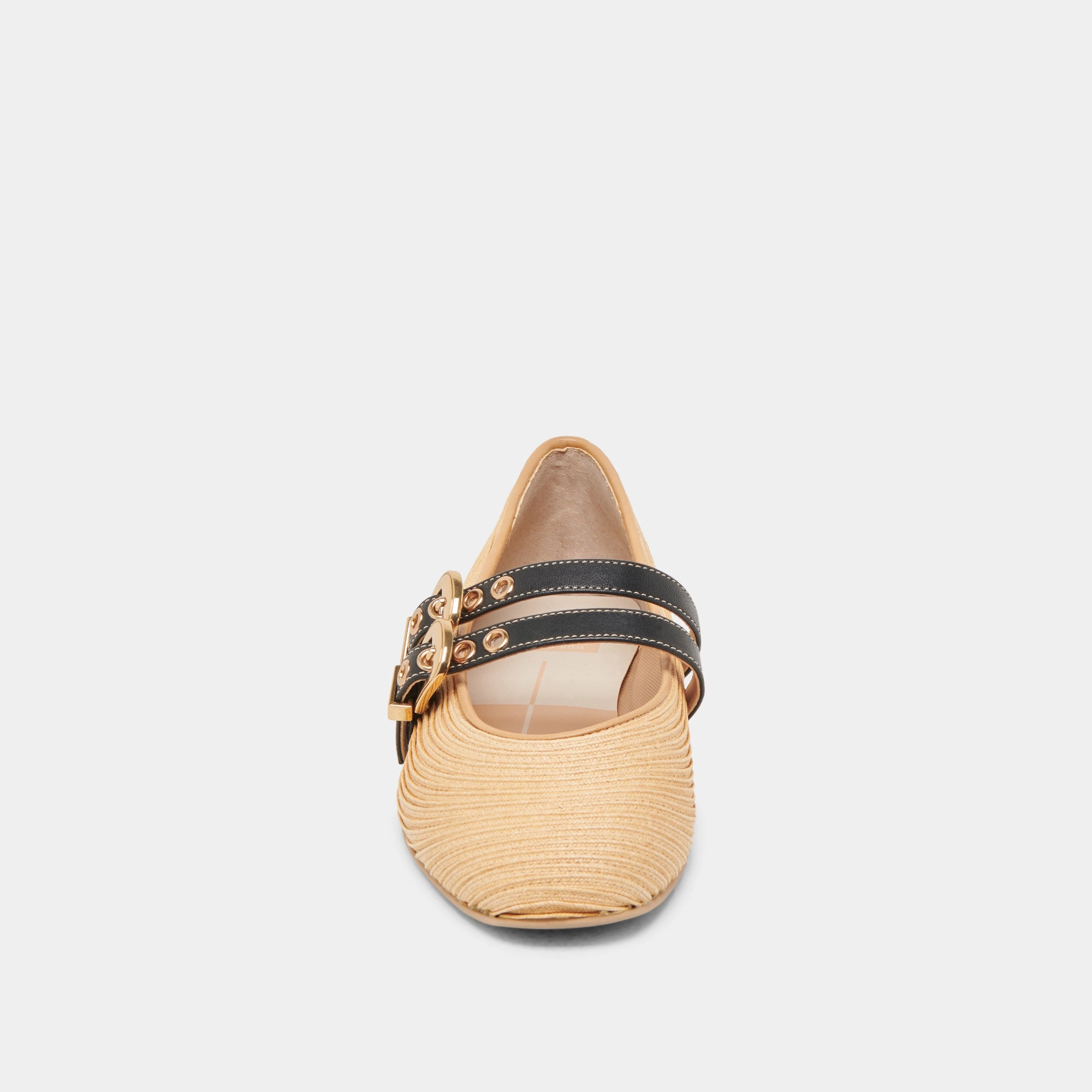 BAYLEE WIDE BALLET FLATS NATURAL RAFFIA