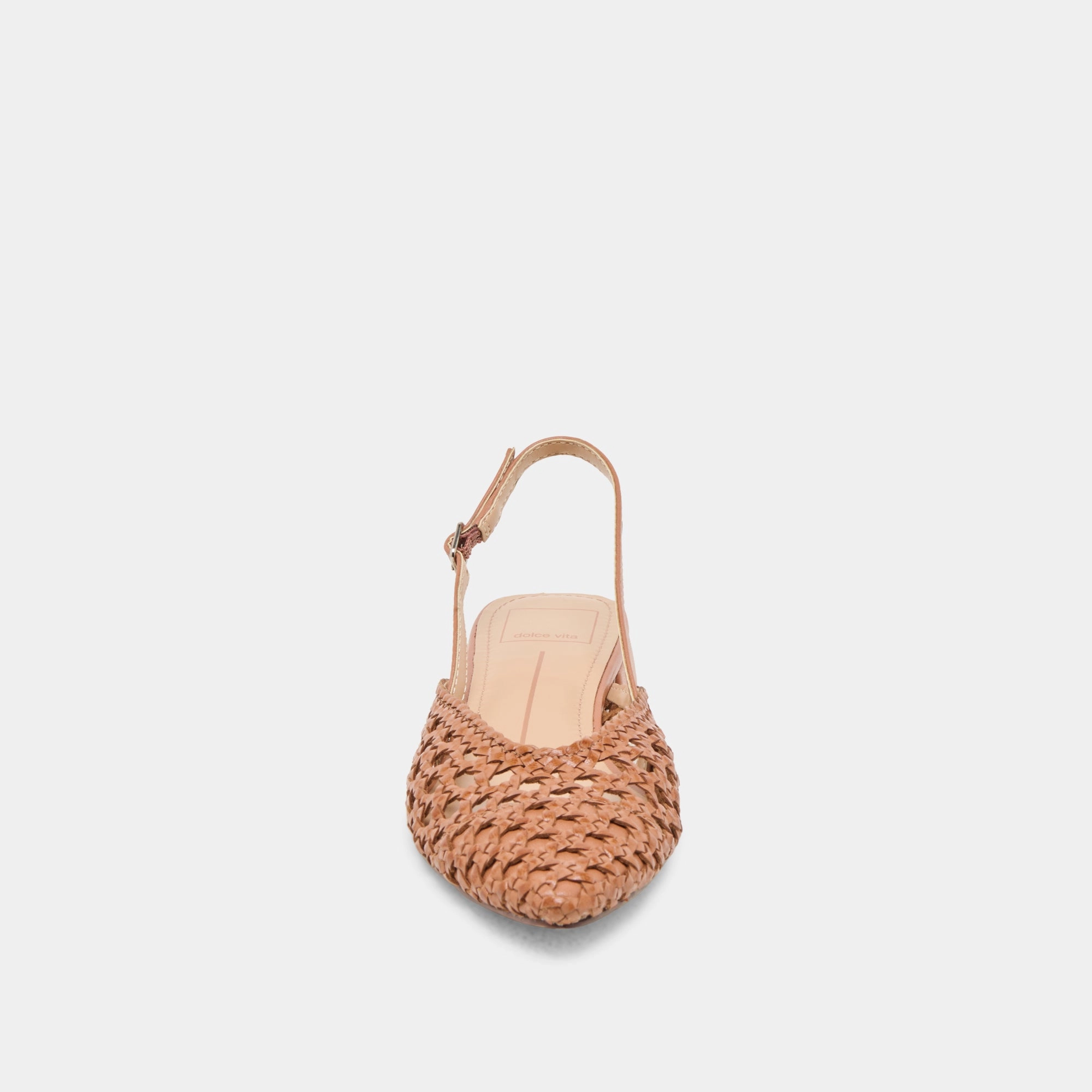 BIRDIE FLATS TAN WOVEN LEATHER