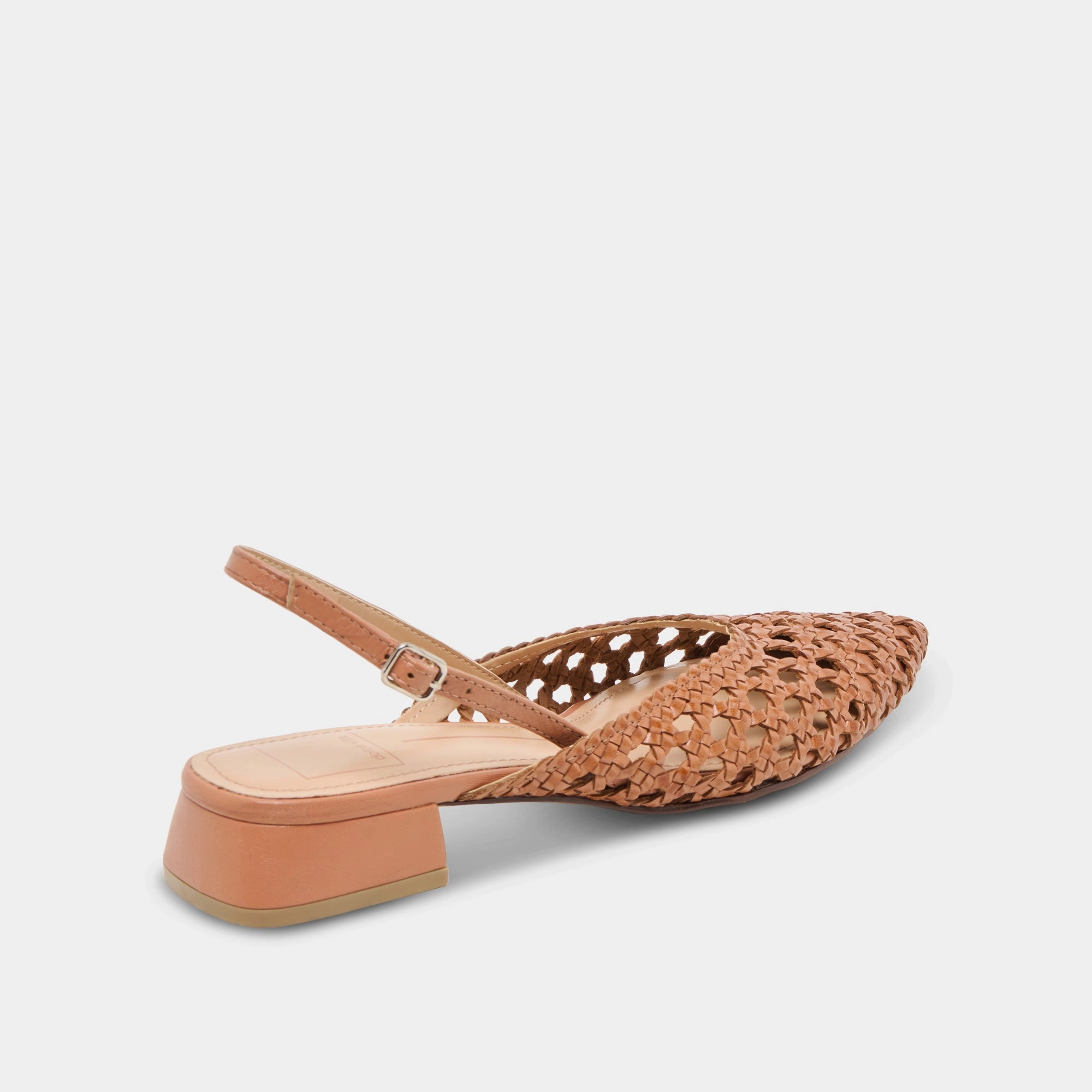 BIRDIE FLATS TAN WOVEN LEATHER
