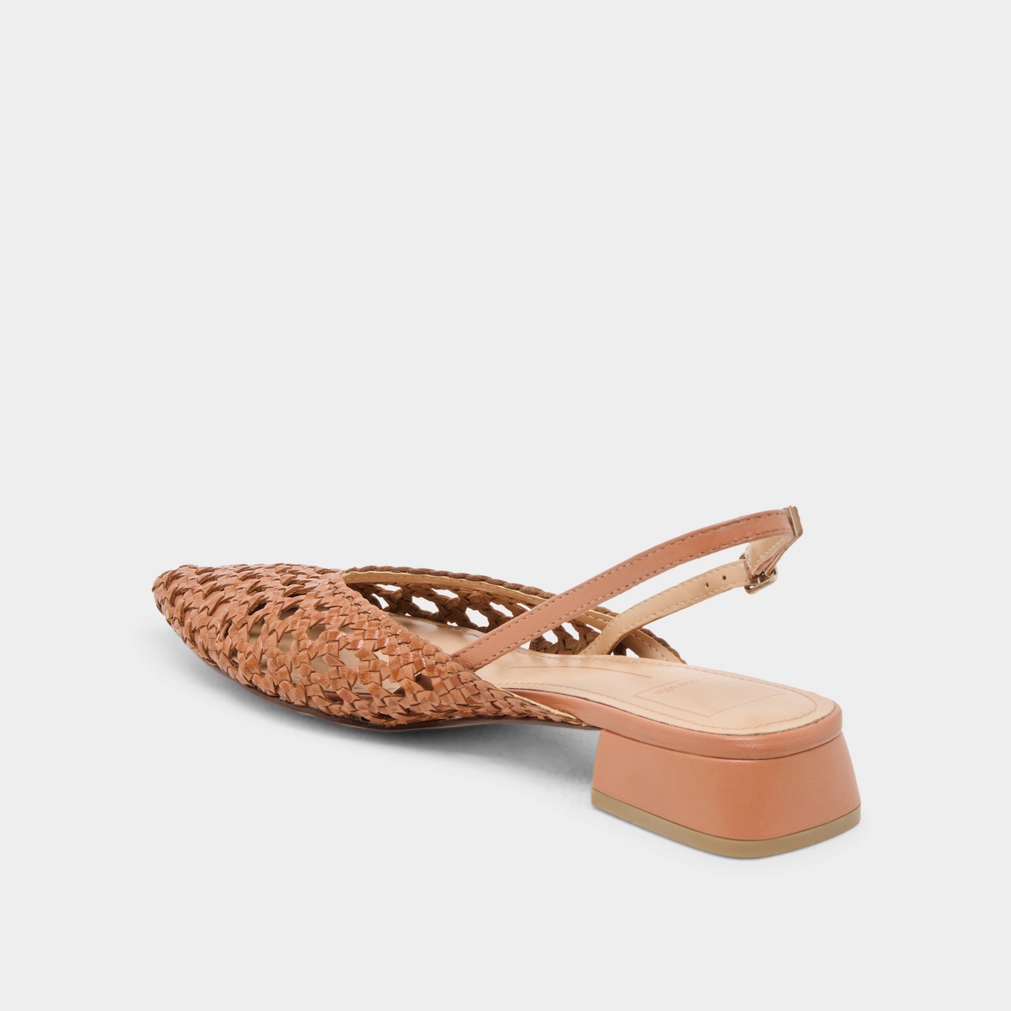 BIRDIE FLATS TAN WOVEN LEATHER