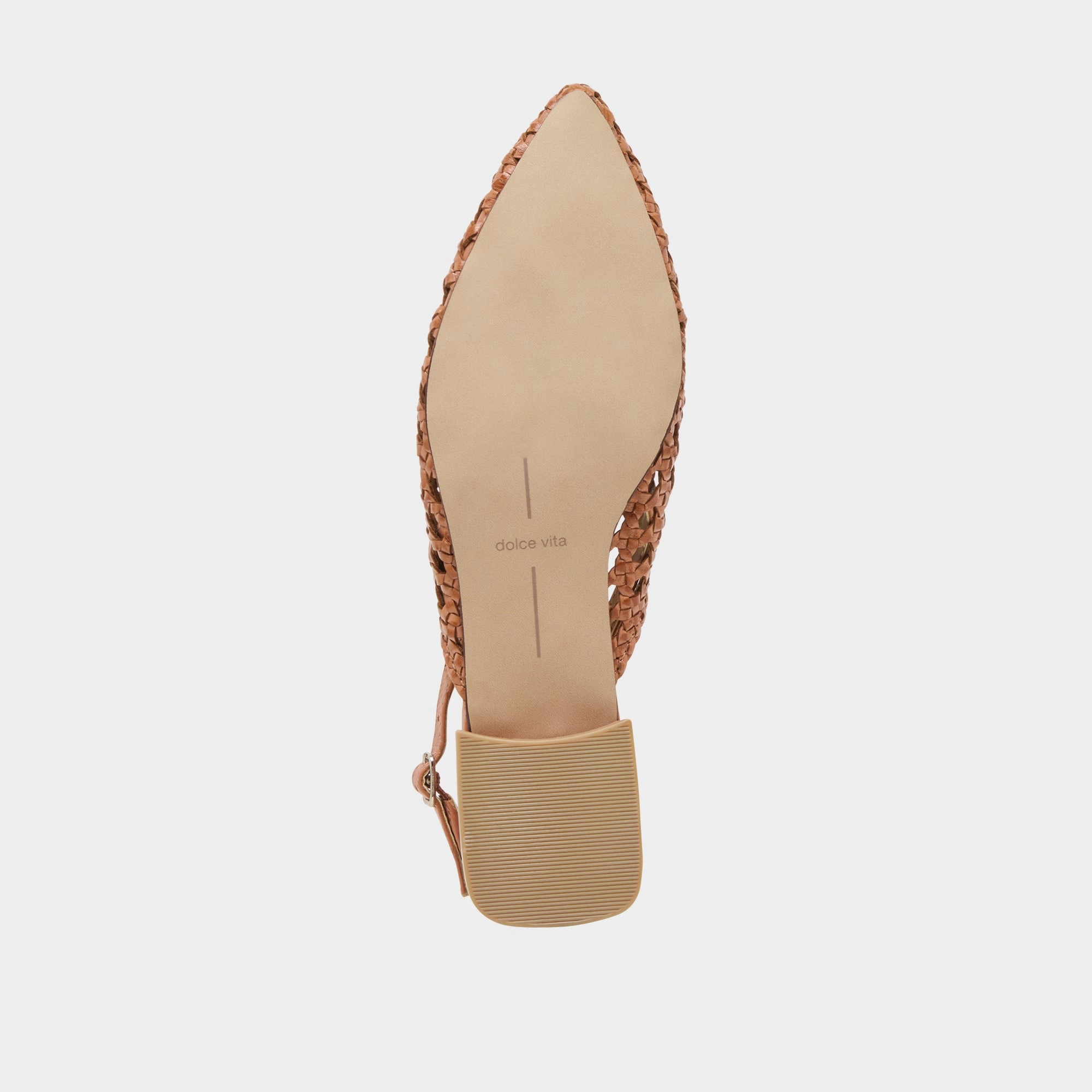 BIRDIE FLATS TAN WOVEN LEATHER