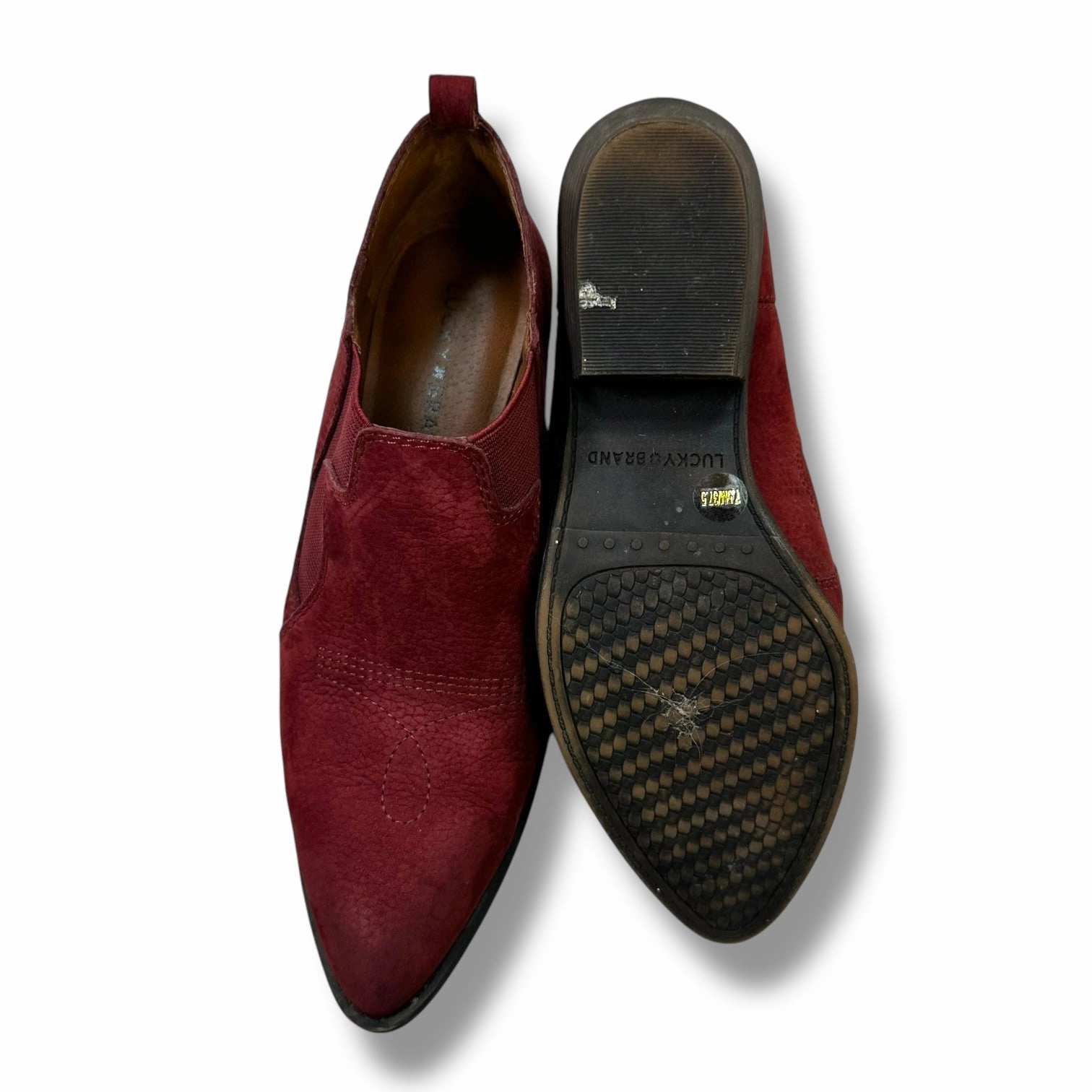 Boots Ankle Flats By Lucky Brand In Red, Size: 7.5