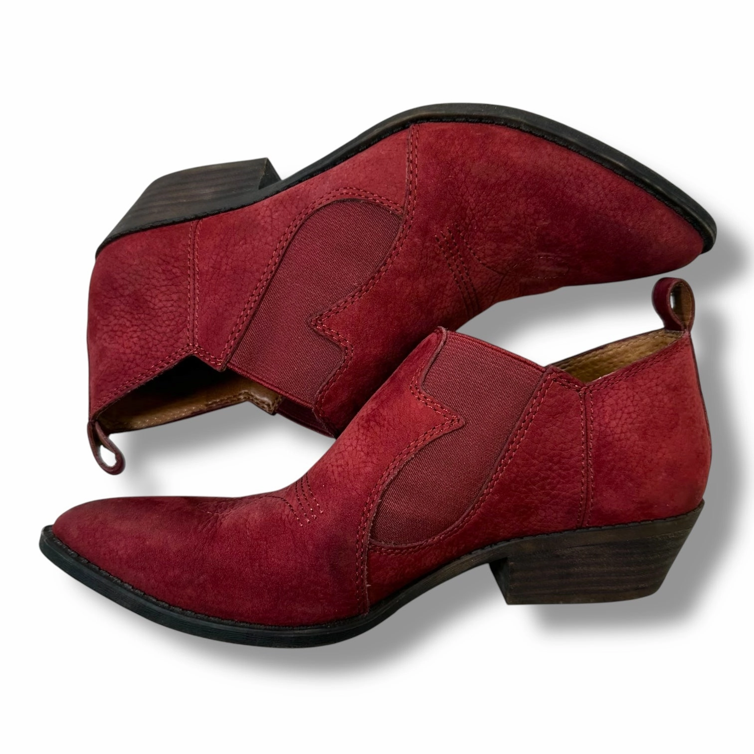 Boots Ankle Flats By Lucky Brand In Red, Size: 7.5