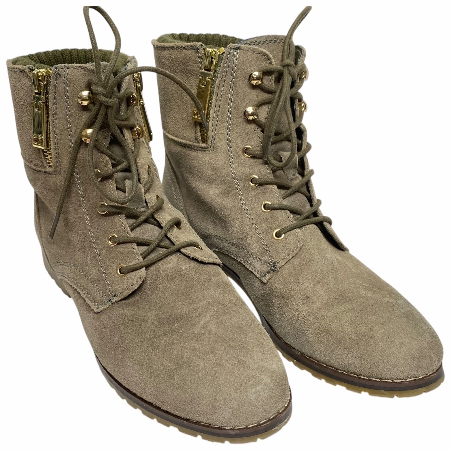 Boots Ankle Flats By Tommy Hilfiger In Taupe, Size: 9.5