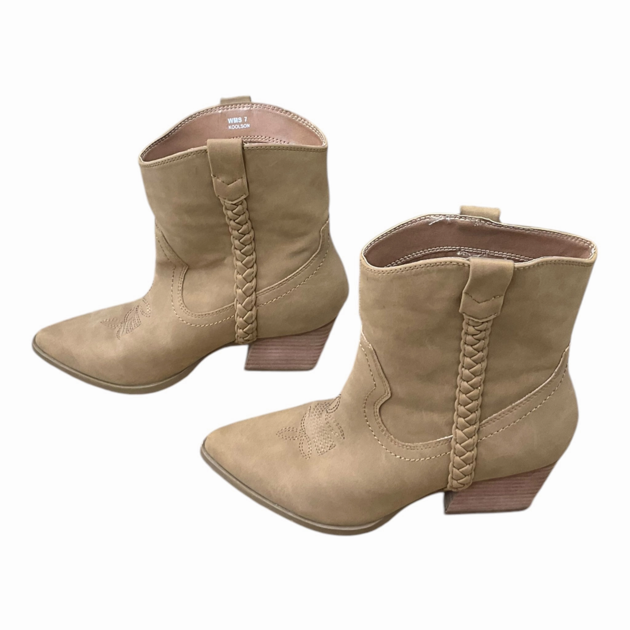 Boots Ankle Heels By Dolce Vita In Tan, Size: 7