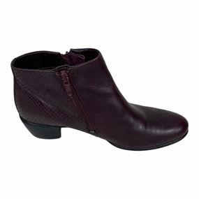 Boots Ankle Heels By Ecco In Purple, Size: 7.5