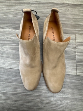 Boots Ankle Heels By Lucky Brand In Tan, Size: 7.5
