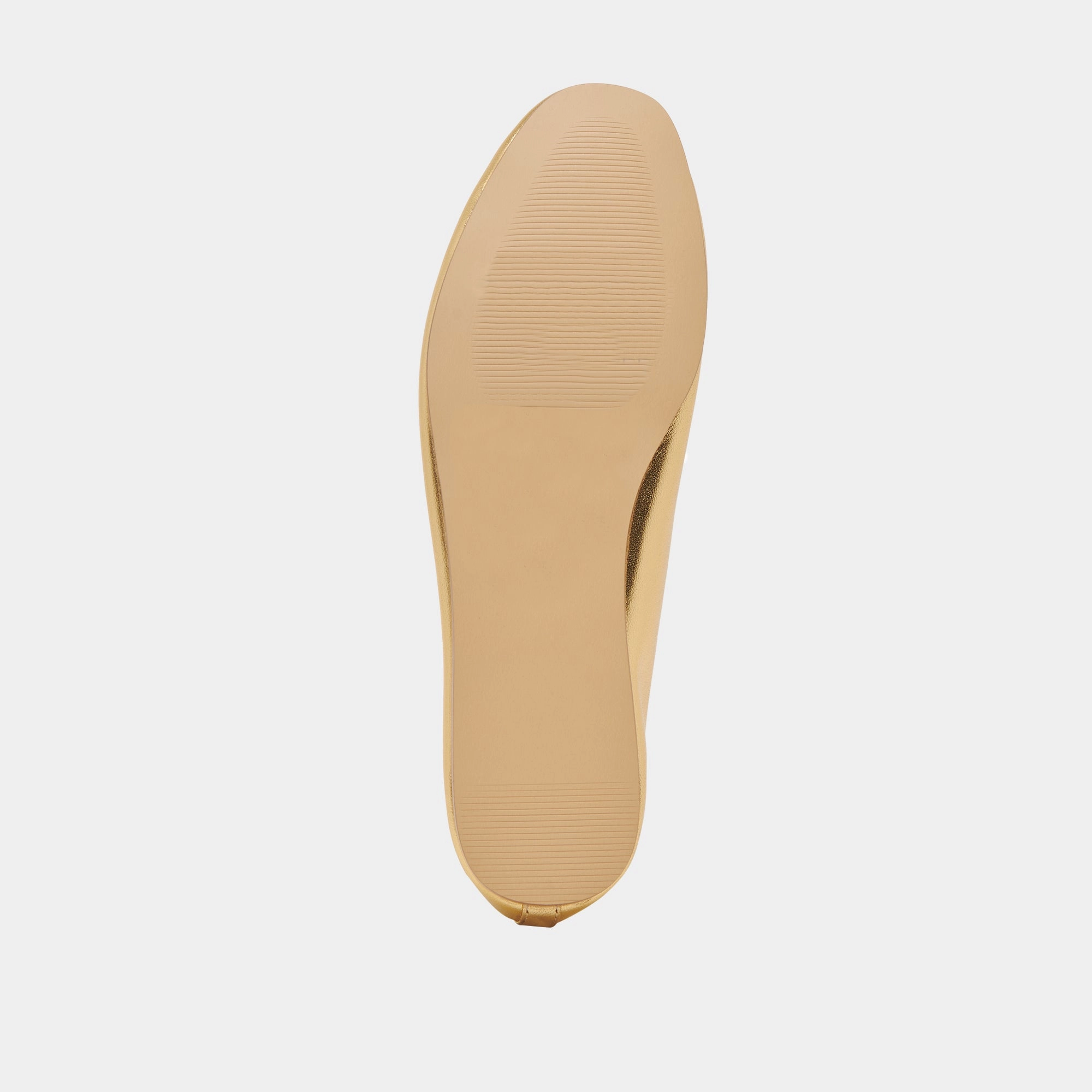 BRAIDY BALLET FLATS GOLD METALLIC LEATHER