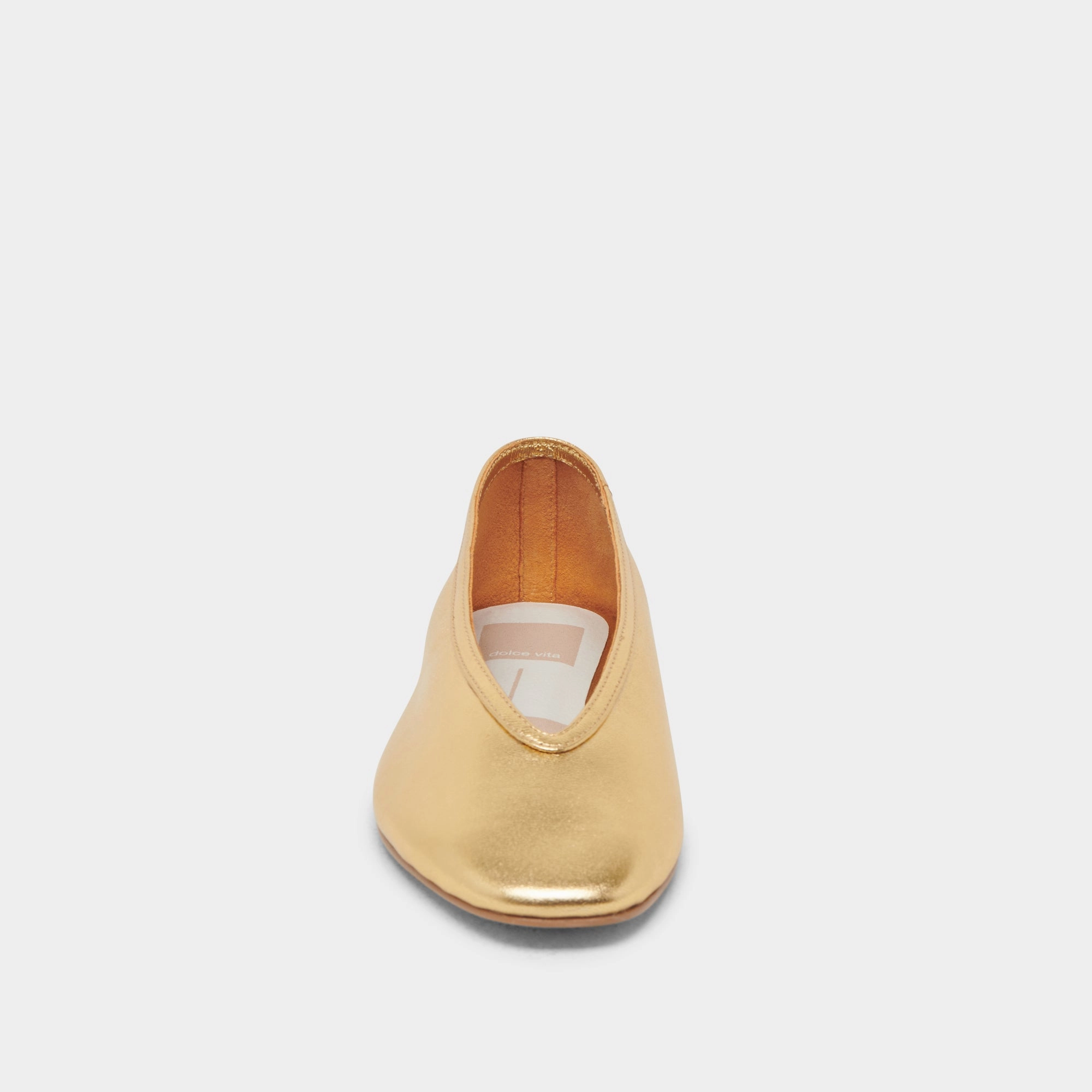 BRAIDY BALLET FLATS GOLD METALLIC LEATHER
