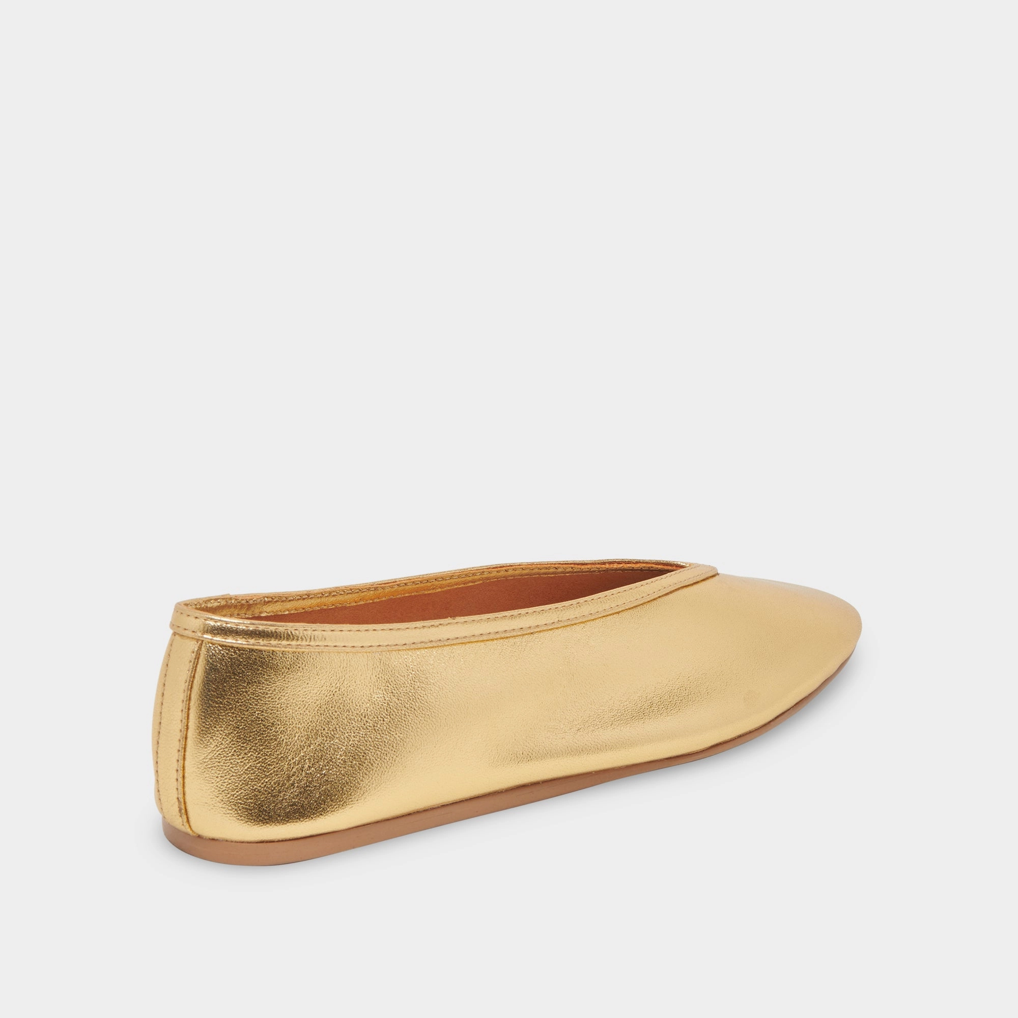 BRAIDY BALLET FLATS GOLD METALLIC LEATHER