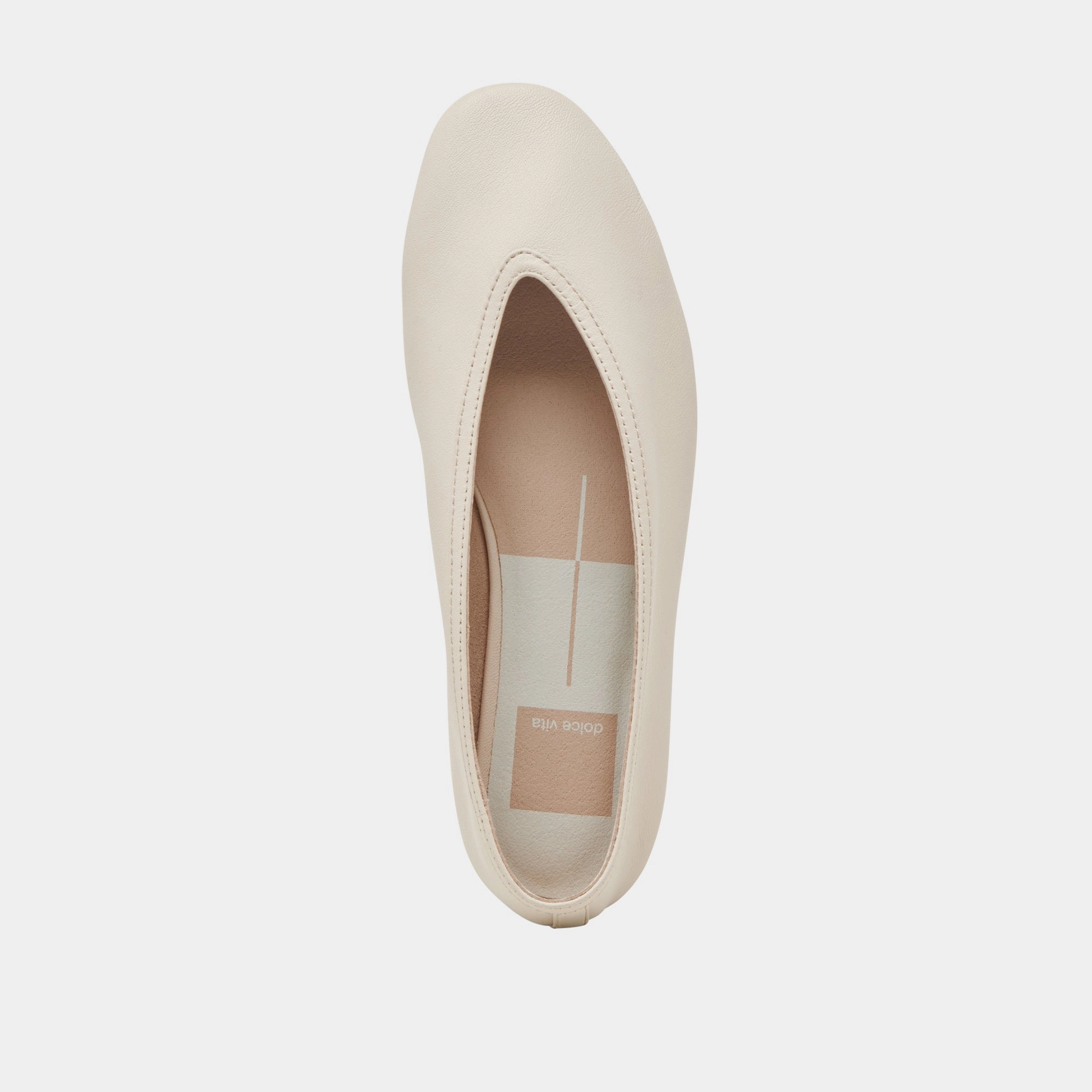BRAIDY BALLET FLATS IVORY LEATHER