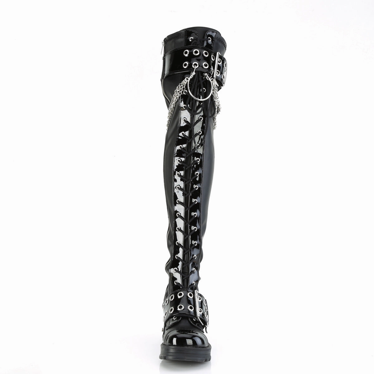 BRATTY-304  Black Stretch Vegan Leather