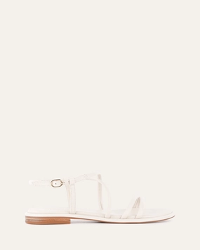 CATALINA FLAT SANDALS OFF WHITE LEATHER