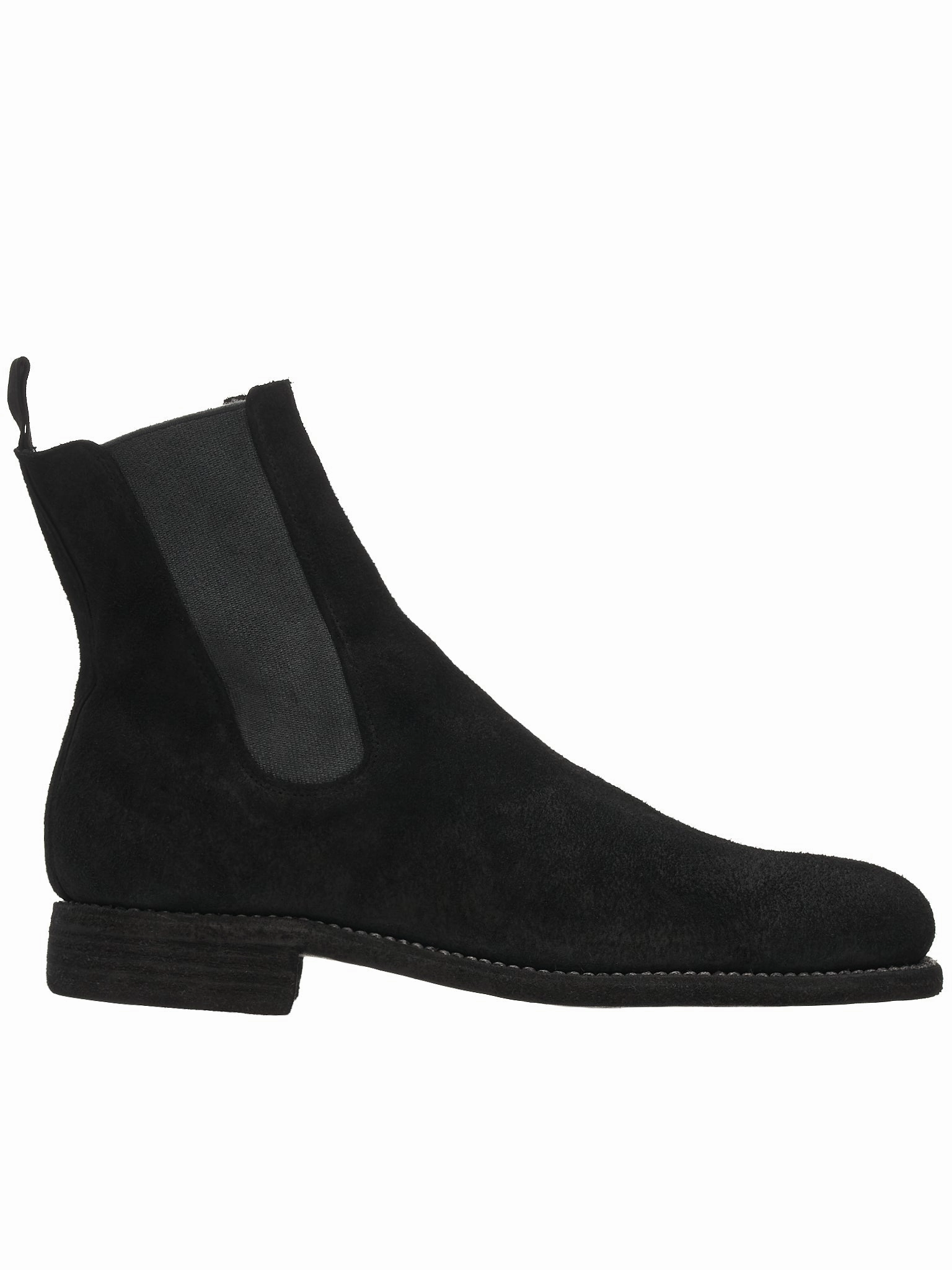 Chelsea Suede Boots (96-HORSE-REVERSE-BLACK)