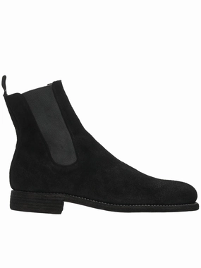 Chelsea Suede Boots (96-HORSE-REVERSE-BLACK)