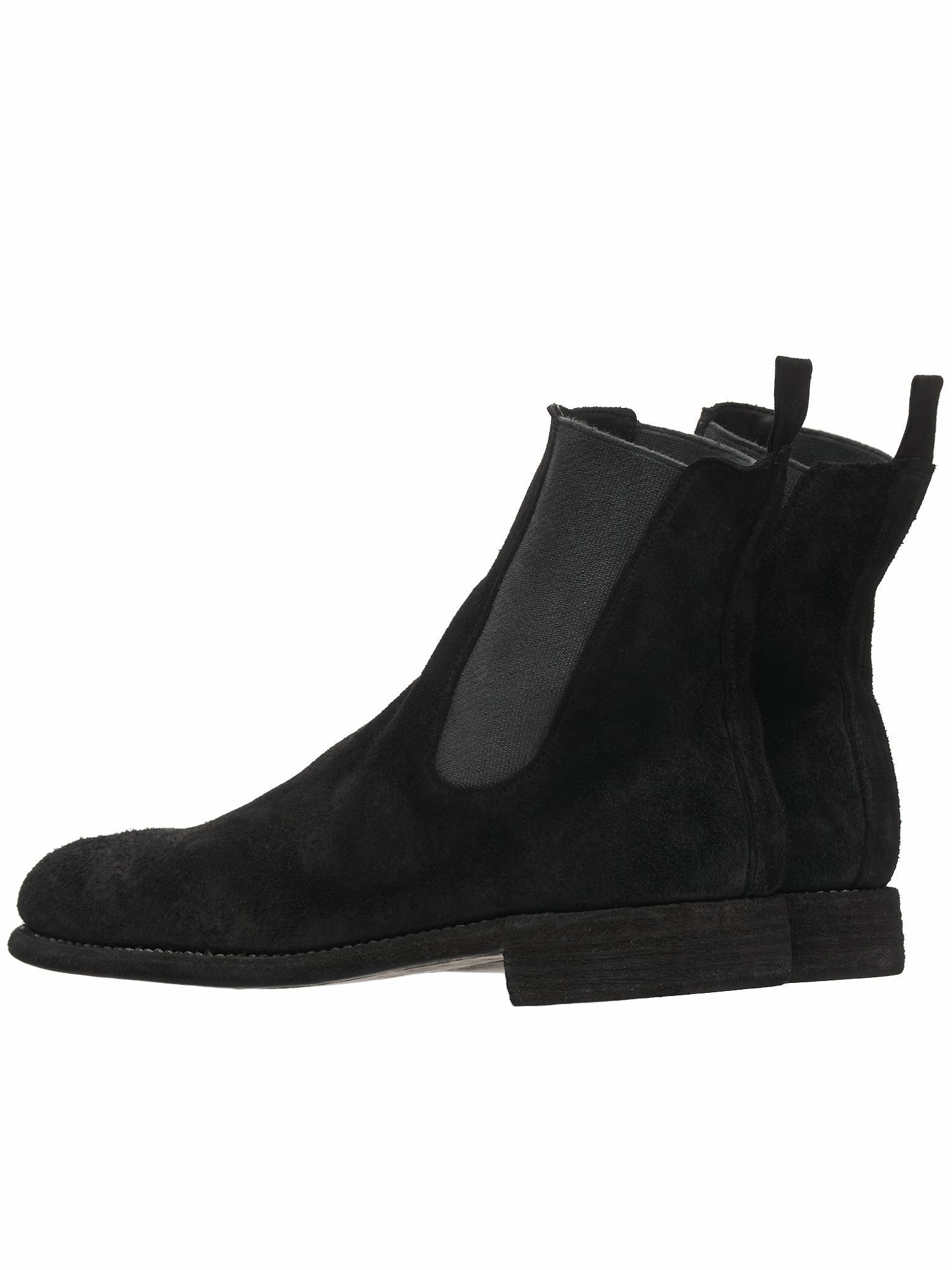 Chelsea Suede Boots (96-HORSE-REVERSE-BLACK)