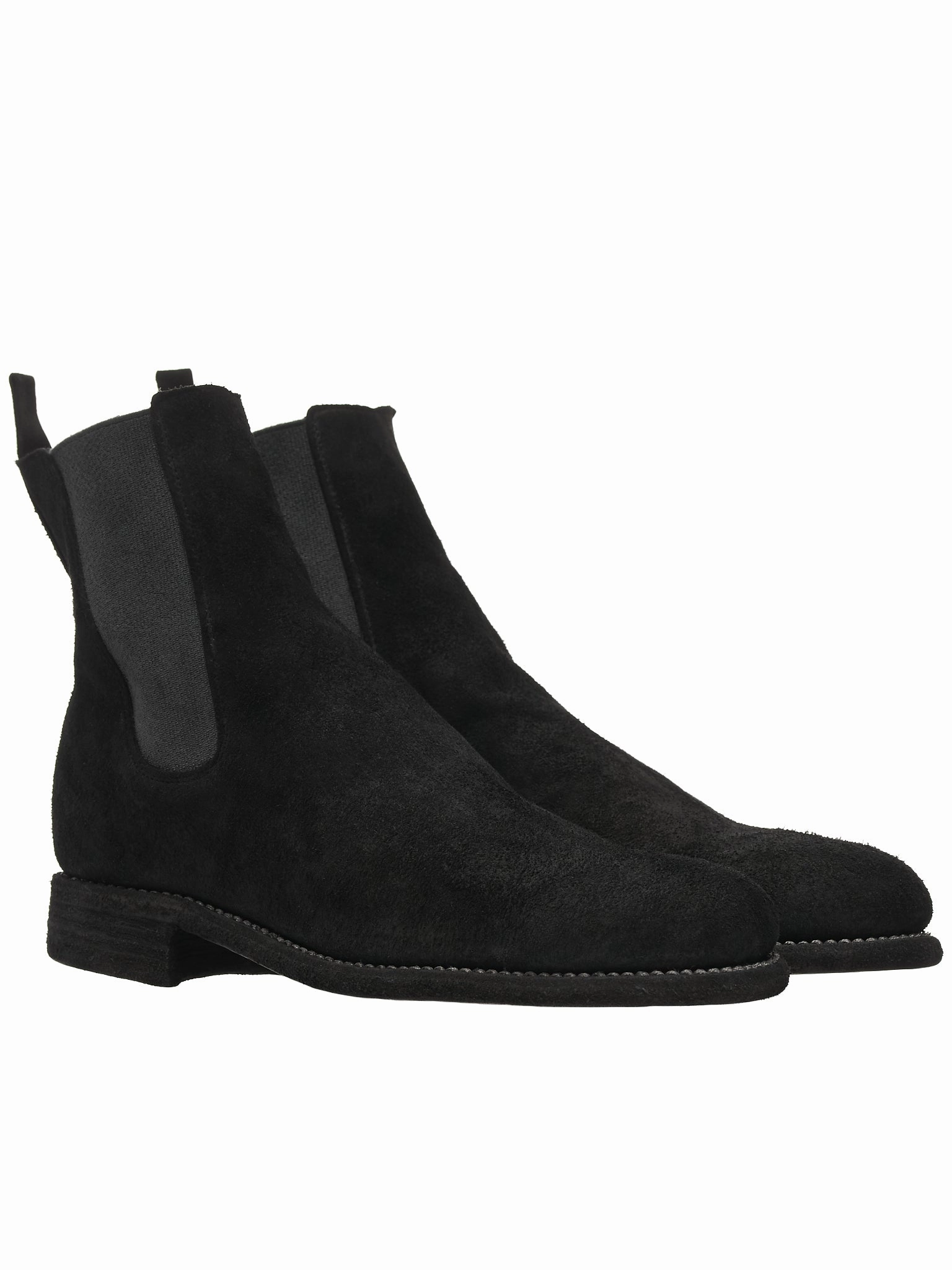 Chelsea Suede Boots (96-HORSE-REVERSE-BLACK)