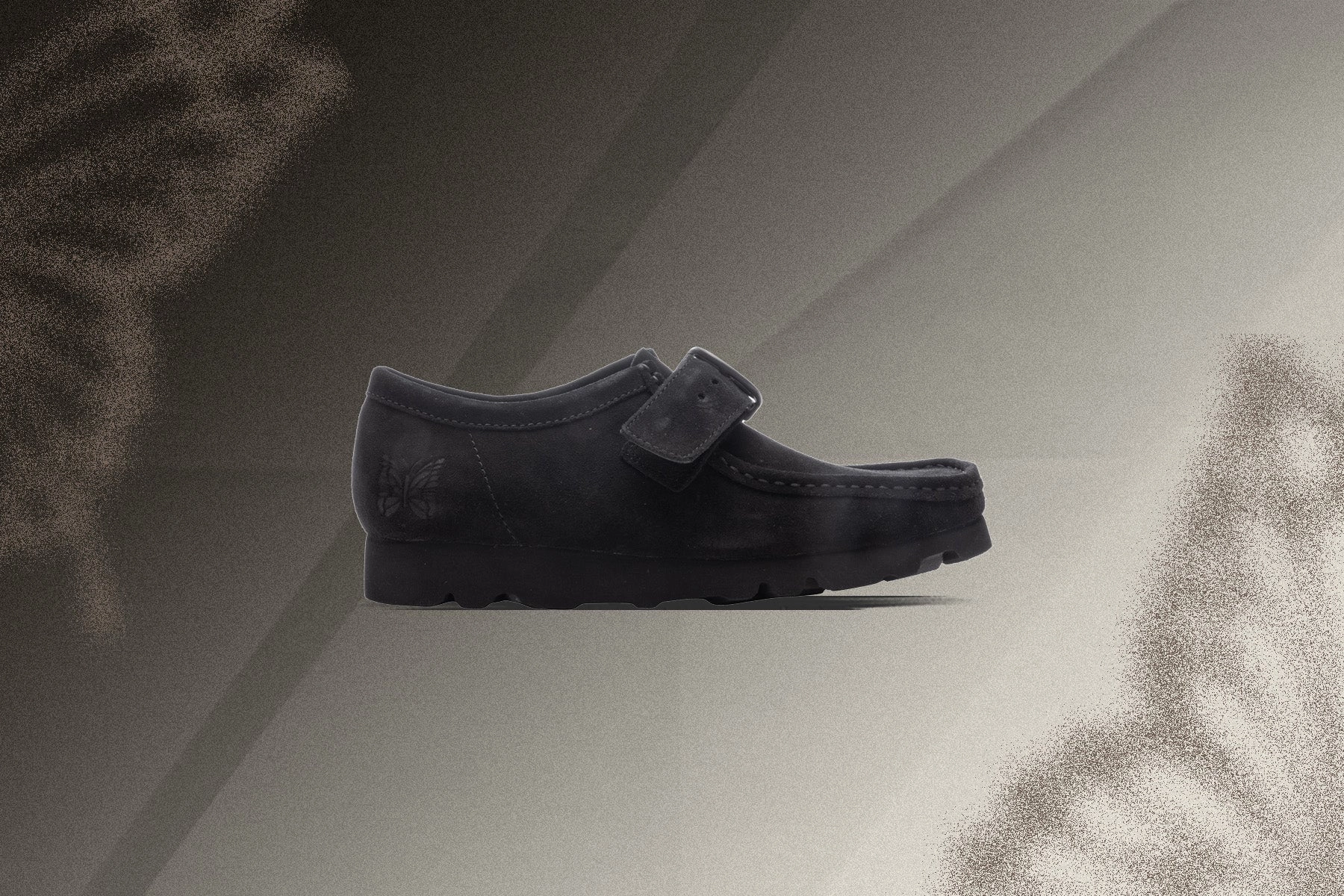 Clarks x Needles Walla Strap Lo Suede - Black