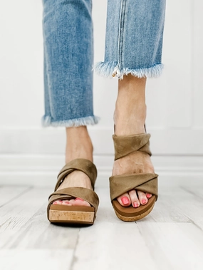 Corkys Stranded Wedges in Bronze Metallic