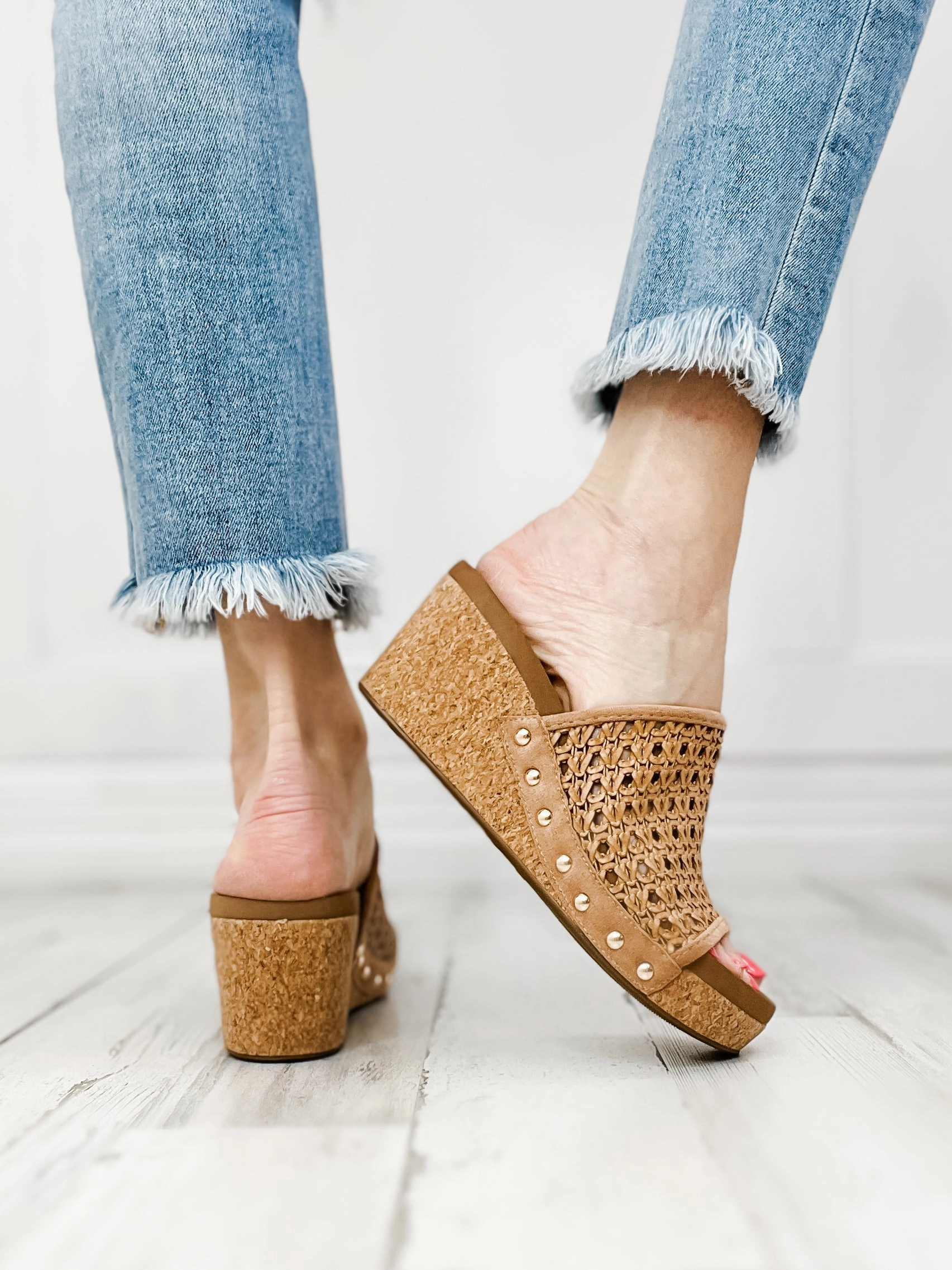 Corkys Vacation Wedges in Tan