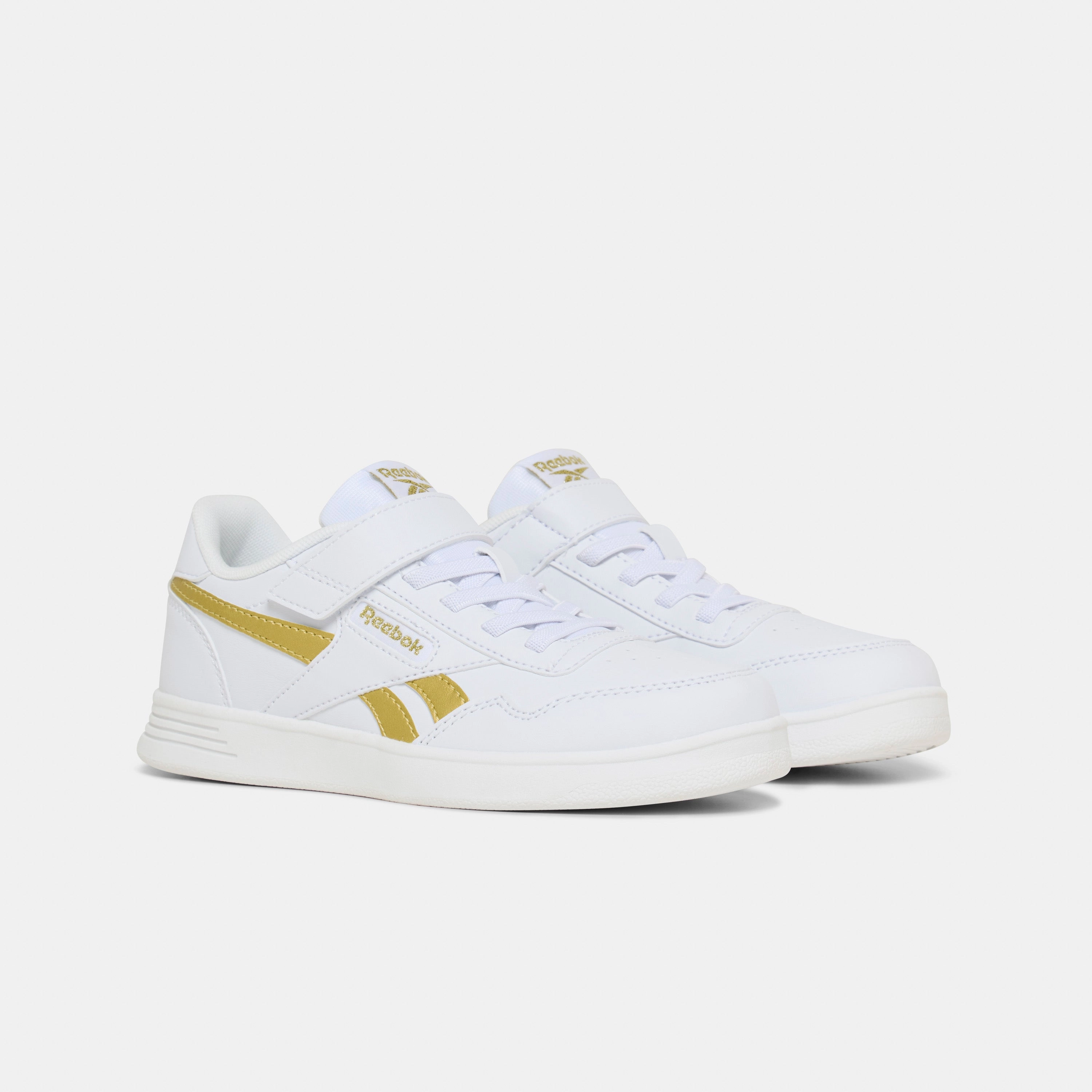 Court Advance Elastic Lace White/Goldmetallic