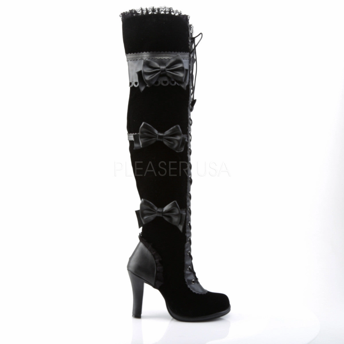 Demonia GLAM-300 Black Goth Lolita Boots