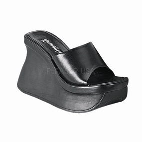 DEMONIA PACE-01 Black Pu Sandals